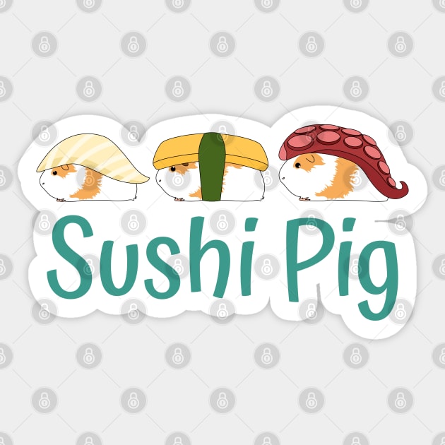 Sushi Guinea Pig Sticker by LulululuPainting